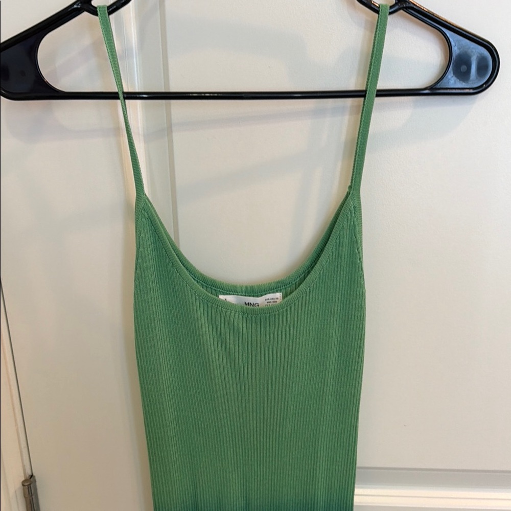 Mango Light Green Ribbed Dress - Picture 3 of 7